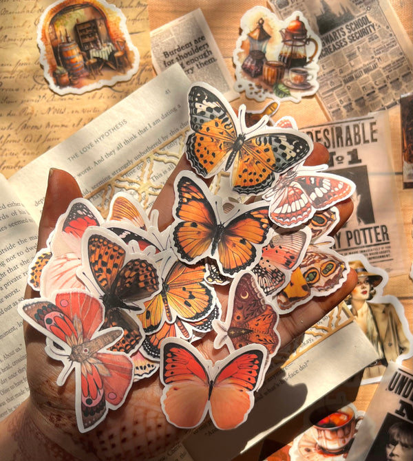 Butterfly stickers - variant Orange