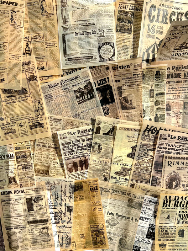 Vellum paper pack - Modern Newspaper