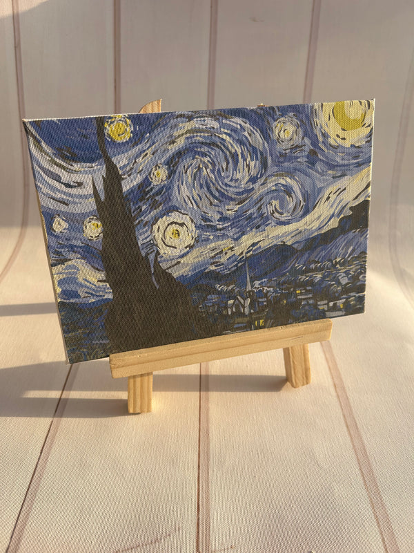 Van Gogh Painted Canvas - The Starry Night