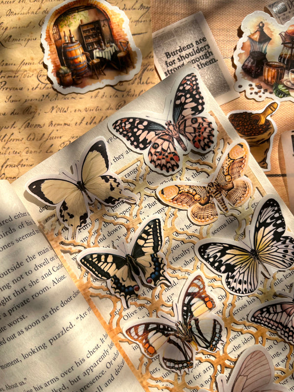 Butterfly stickers - variant Beige