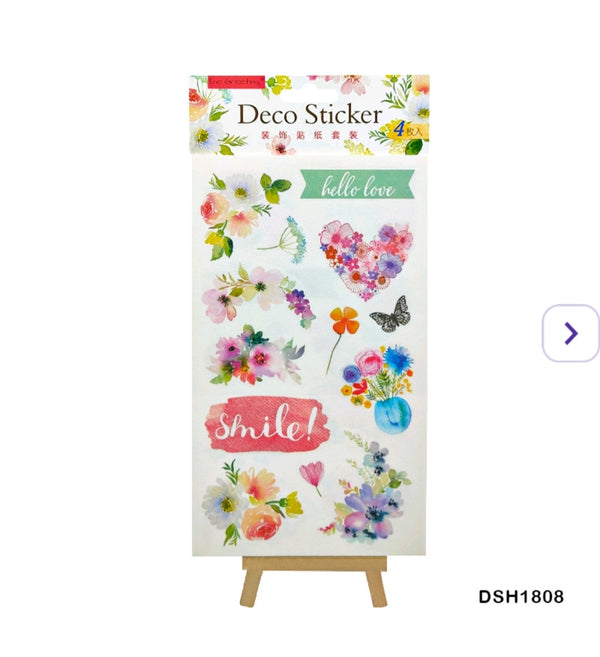 Deco washi peel off stickers - Watercolor florals