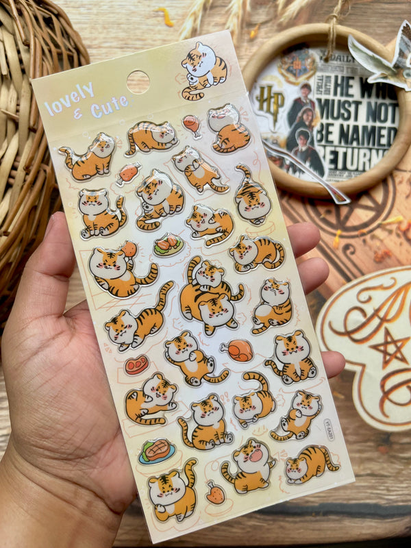 Cute animal aesthetic clear stickers - variant 01