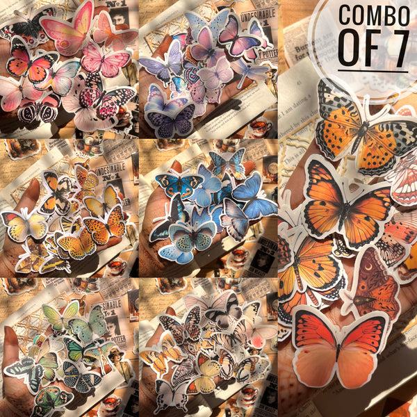 Butterfly stickers - Combo of 7