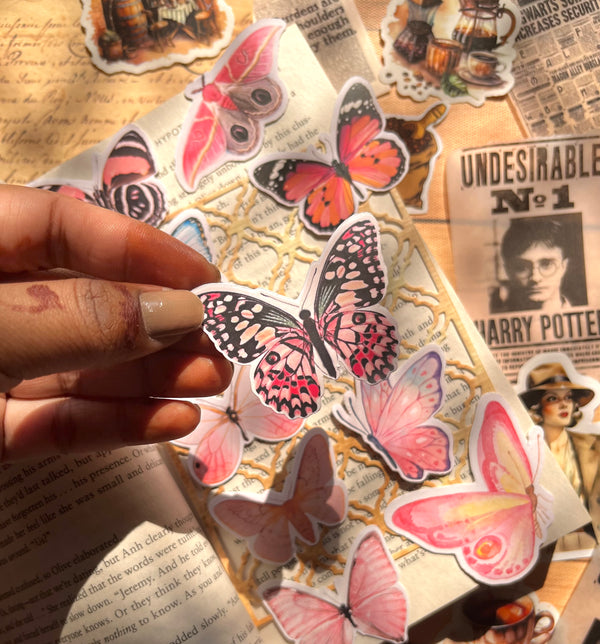 Butterfly stickers - variant Pink